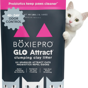 BoxiePro Glo Clumping Clay Cat Litter