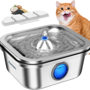 Pawtners Stainless Steel Cat Water Fountain