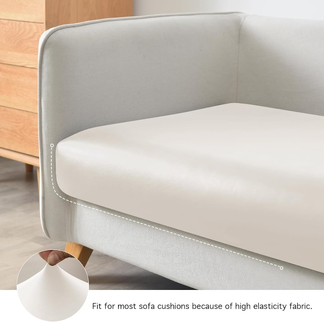 Yates Home PU Leather Couch Cushion Slipcover - Image 4